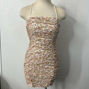 Flowered short dress